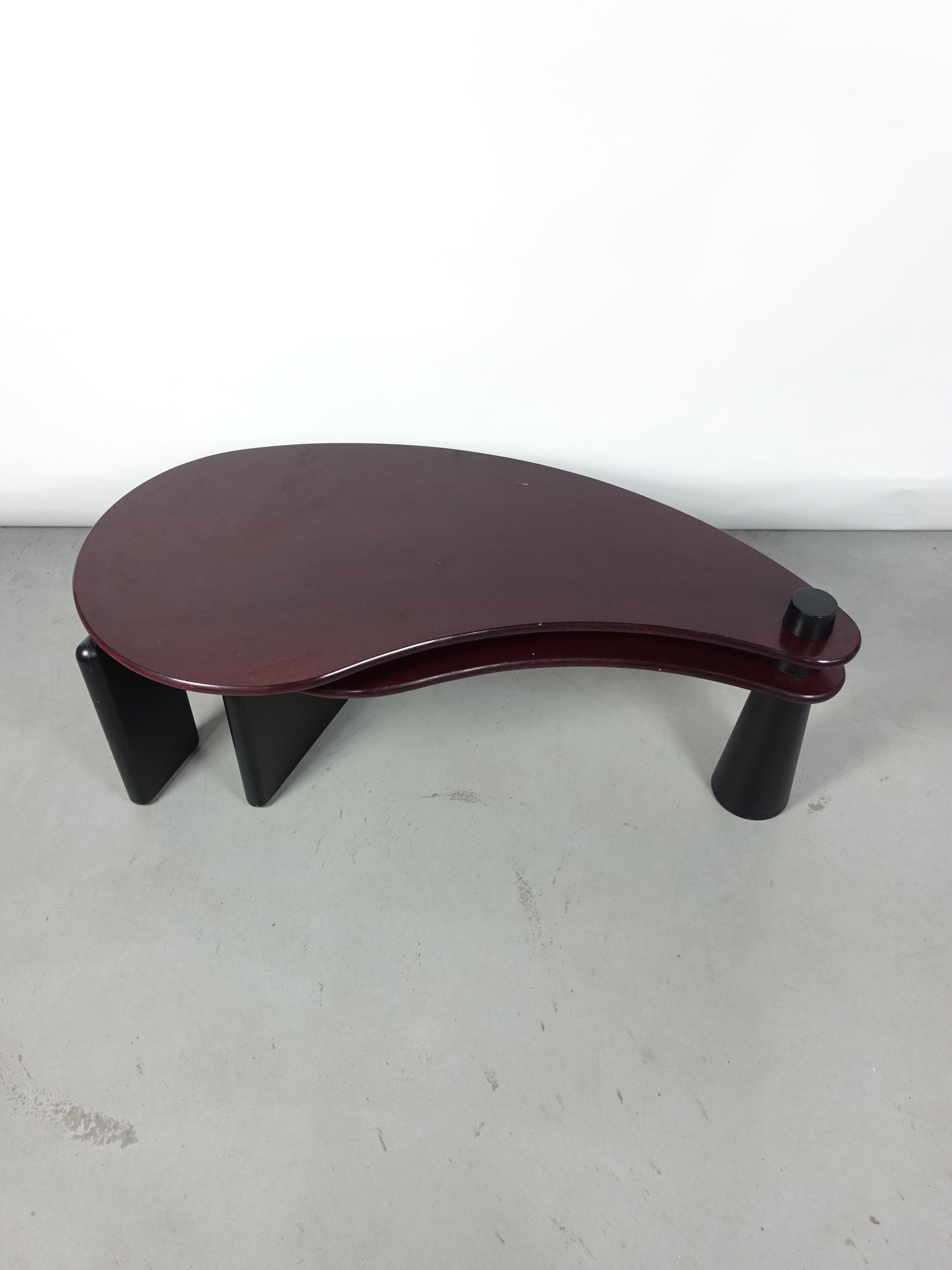 Vintage Kidney Bean Swivel Coffee Table | ally.